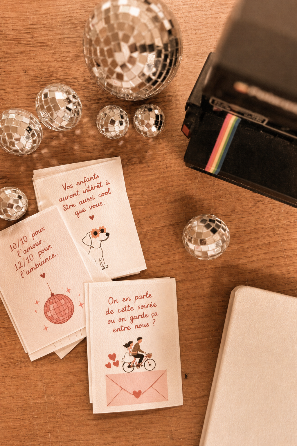 Cartes pour livre d’or de mariage (pack 50)