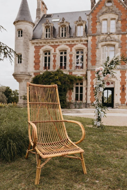 Fauteuil rotin mariage