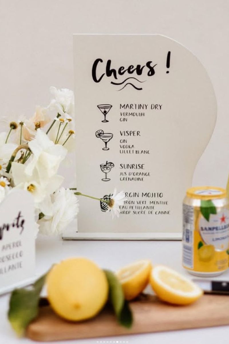 Panneau bar mariage