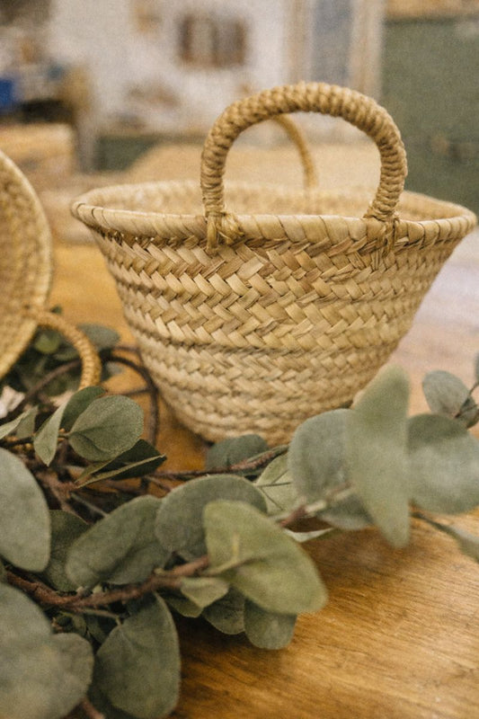 Petit panier osier mariage