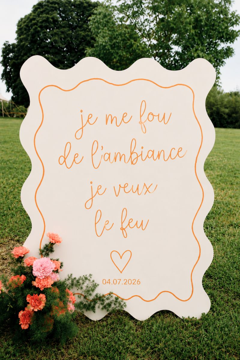 Panneau personnalisé mariage grand format | Location